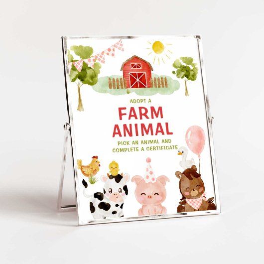Poster Adopter un animal de ferme Barnyard Boy Anniversai