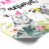 Poster Adopter un animal Safari Animaux Panneau de la tab (Coin)