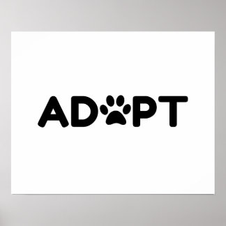 POSTER ADOPTER UN CHIEN PAW