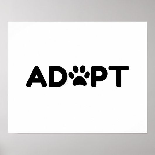 POSTER ADOPTER UN CHIEN PAW (Devant)
