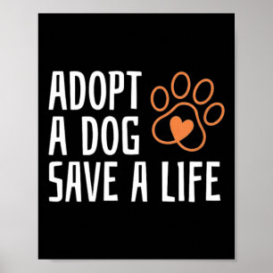 Poster Adopter un chien sauve une vie journée nationale d