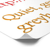 Poster Adopter un Greyhound (Coin)