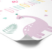 Poster Adopter Un Signe D'Anniversaire Dinosaur Boho Rose (Coin)