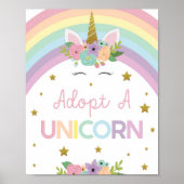 Poster Adopter un signe de fête d'anniversaire Unicorn Ra (Devant)