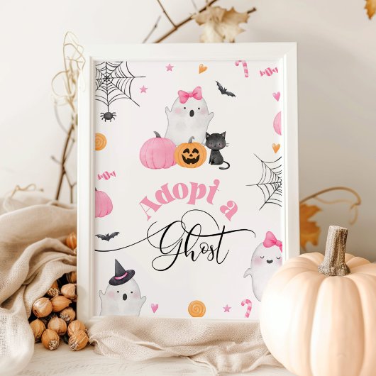 Poster Adopter une fête d'anniversaire de Ghost Halloween