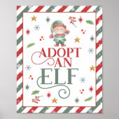 Poster Adopter une fête de Noël des elfes (Devant)