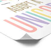 Poster Adopter une licorne magique Symbole de fête d'anni (Coin)