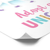 Poster Adopter une Unicorn Anniversaire du Jeu d'Activité (Coin)