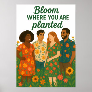 Poster Adoptez la beauté avec ce design floral rafraîchis