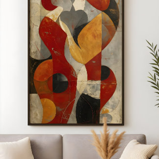 Poster Adoptez-les – Amants de la silhouette moderne Art
