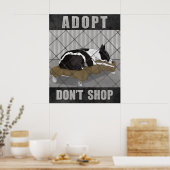 Poster Adoptez, n'achetez pas (Cuisine)