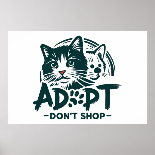 Poster Adoptez, ne faites pas du shopping 1 (Devant)