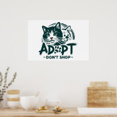 Poster Adoptez, ne faites pas du shopping 1 (Cuisine)
