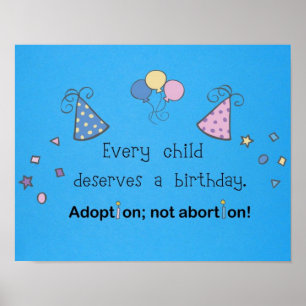 Poster Adoption, pas avortement !