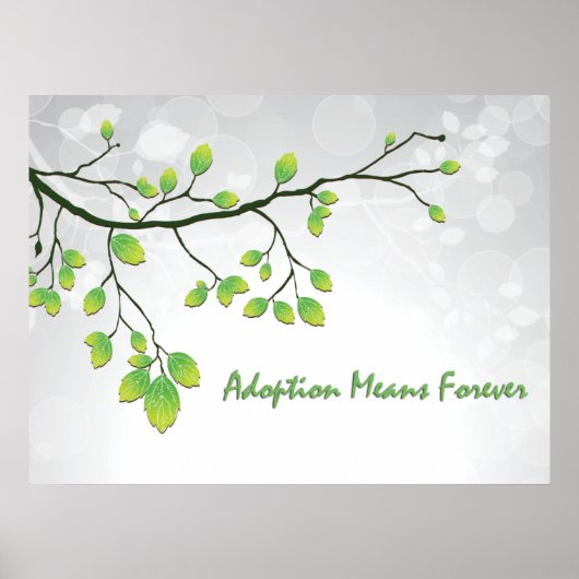 Poster Adoption Signifie Pour Toujours (Devant)