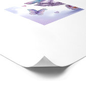 Poster Adorable Afro Puff Bébé Fille Pastel Violet (Coin)