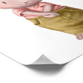 Poster Adorable aquarelle lapin garçon mignon | Impressio (Coin)