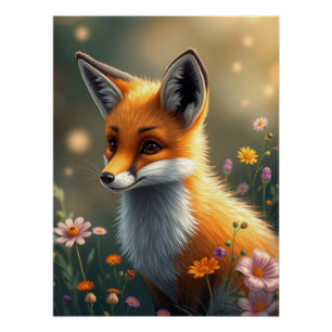 Poster Adorable Art Fox