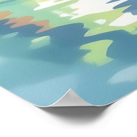 Poster Adorable Baby Elephant and Reflection Personalized (Coin)