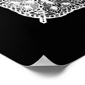 Poster Adorable Baby shower bébé rose jumeau fille (Coin)