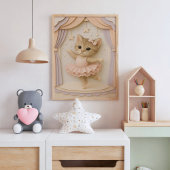 Poster Adorable Ballerina Kitten Mur Art