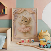 Poster Adorable Ballerina Kitten Mur Art