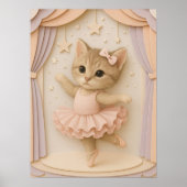 Poster Adorable Ballerina Kitten Mur Art (Devant)
