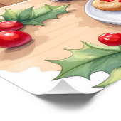 Poster Adorable Basset Hound Sneaking Christmas Cookies (Coin)