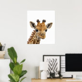 Poster Adorable bébé Giraffe Nursery Jungle Safari (Bureau à domicile)