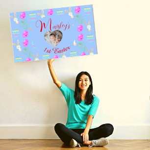 Poster Adorable Bunny Custom Pastel 1er Pâques