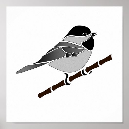 Poster Adorable Carolina Chickadee (Devant)