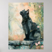 POSTER ADORABLE CAT WATERCOLOR ILLUSTRATION (Devant)