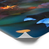 Poster Adorable Cerf de Bébé dans une forêt enchantée (Coin)