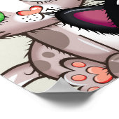 Poster Adorable chat caricature et chaton Gang (Coin)