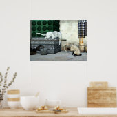 Poster adorable chats éléphants (Cuisine)