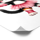 Poster Adorable Chatte Calico Danseuse en Tutu Rose  (Coin)