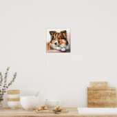 Poster Adorable Cheepdog Chiot Chiot (Cuisine)