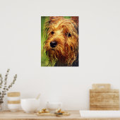 Poster Adorable chien Terrier avec un visage humide (Cuisine)