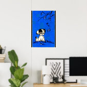 Poster adorable chiot en automne (Bureau à domicile)