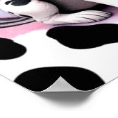 Poster Adorable Dalmatie Chiot Aquarelle Anniversaire (Coin)