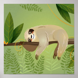 Poster adorable de Sloth