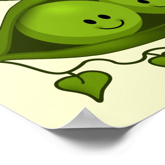 Poster Adorable Deux Pois Dans Un Pois (Coin)