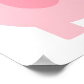 Poster Adorable éléphant rose avec fleurs (Coin)