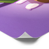 Poster Adorable Fantaisiste Vache Écossaise des Highlands (Coin)