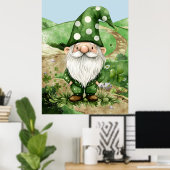 Poster Adorable Green St. Patrick's Day Gnomes (Bureau à domicile)