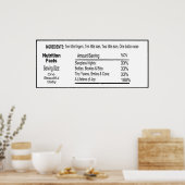 Poster adorable information nutritionnelle pour bébé (Cuisine)