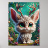 Poster Adorable Jackalope Fluffy (Devant)