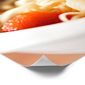 Poster Adorable Kitten Manger Ramen nouilles (Coin)