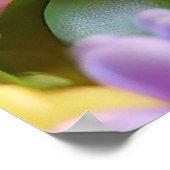 Poster Adorable Ladybug assis sur une fleur rose (Coin)