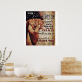 Poster Adorable Lettre À La Femme, Beau Cadeau, (Cuisine)